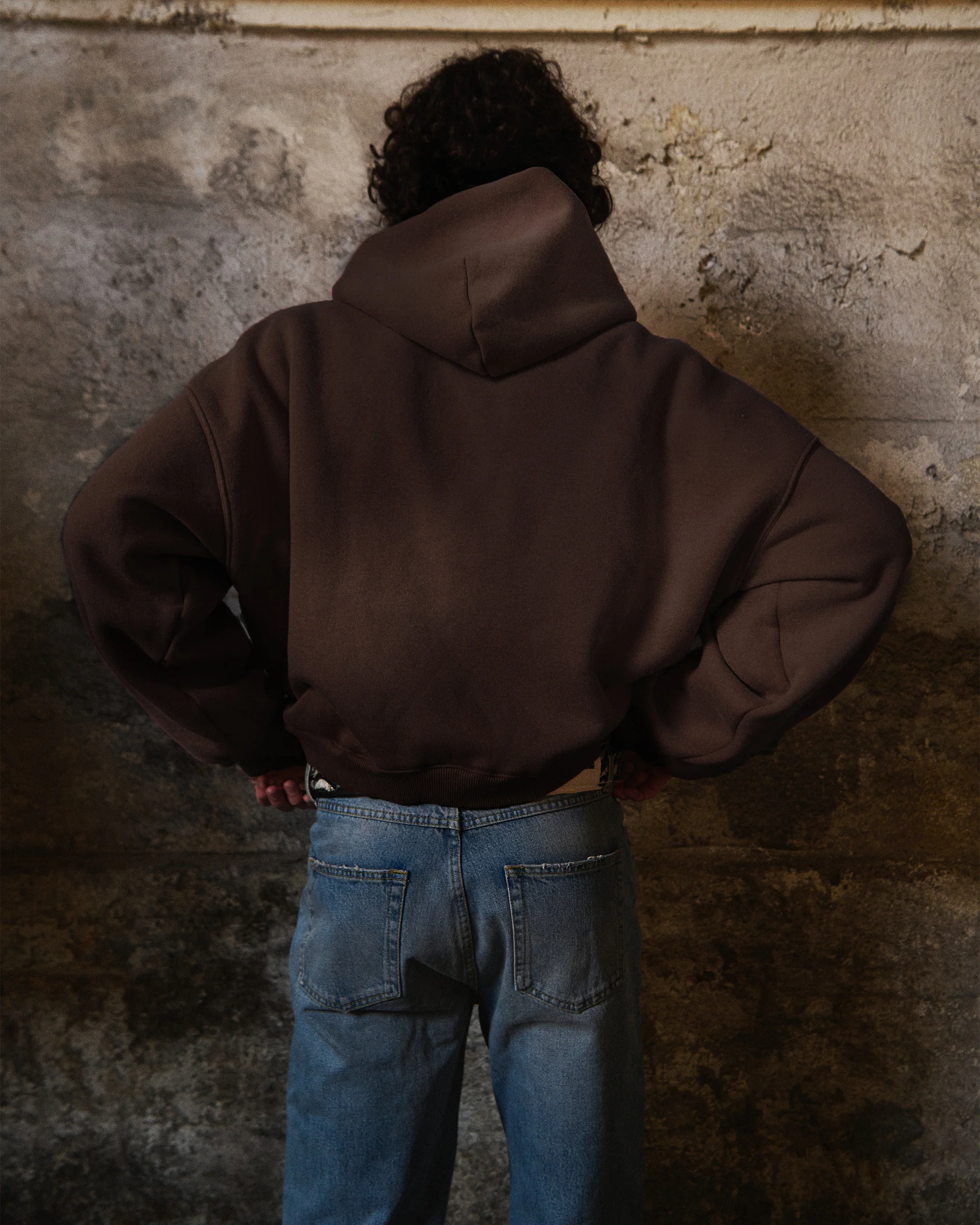 Faded Brown Zip Hoodie - Image 4