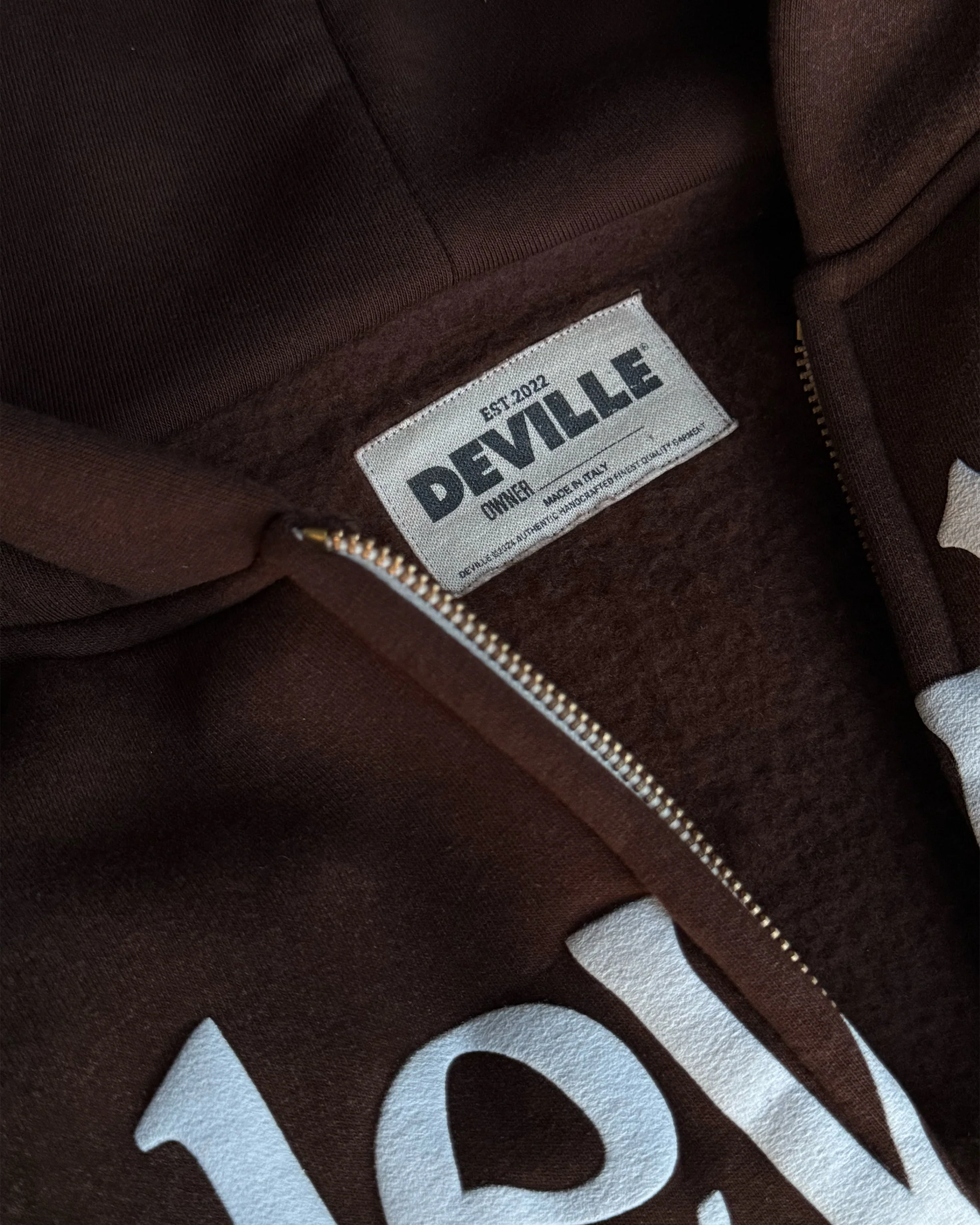 Faded Brown Zip Hoodie - Image 6